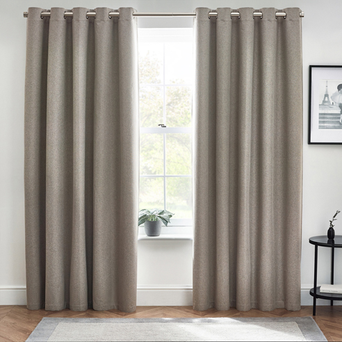 Dawn (Blackout) Eyelet, Grey - Ready Made Curtains - Image 3